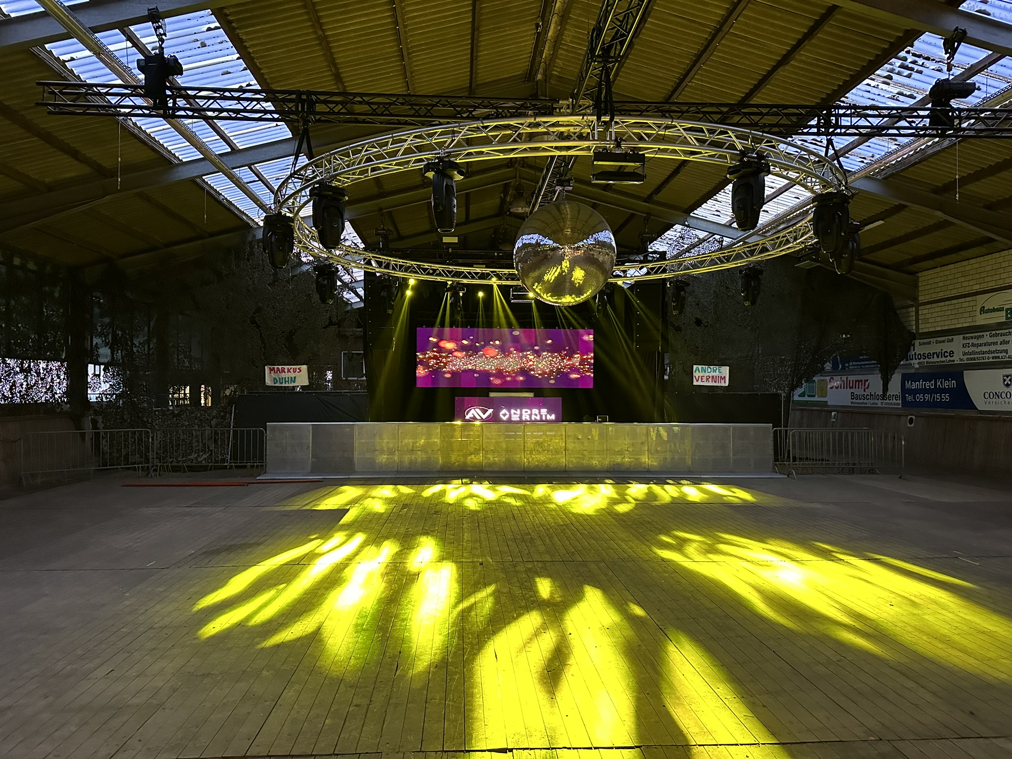 Professionelles Lichtsetup bei Event